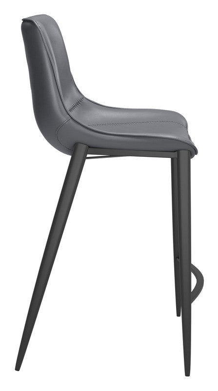 Teglberg Counter Height Stool - Dark Grey/Black - Set of 2