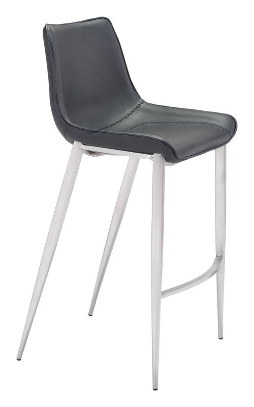 Teglberg Bar Height Stool - Black/Silver - Set of 2