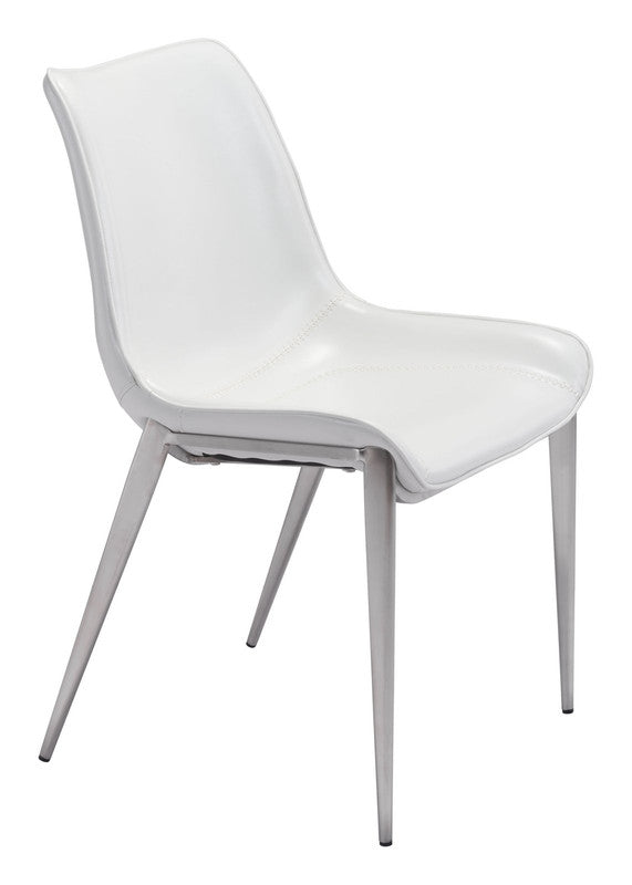 Teglberg Dining Chair - White/Silver - Set of 2