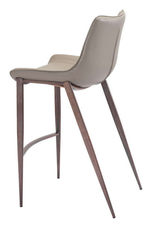 Teglberg Bar Height Stool - Greyish Brown/Walnut - Set of 2
