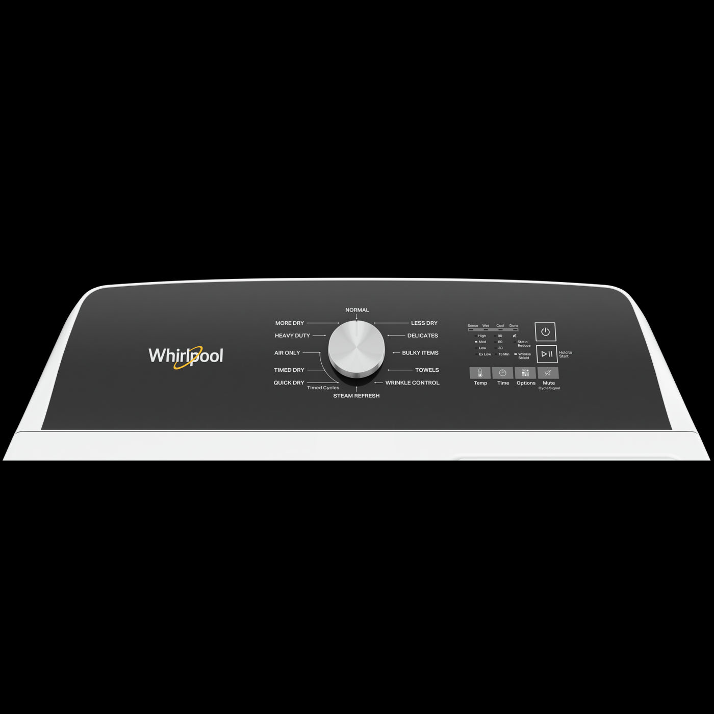 Whirlpool White Front Load Steam Gas Dryer with Moisture Sensing (7.0 Cu.Ft) - WGD5050LW