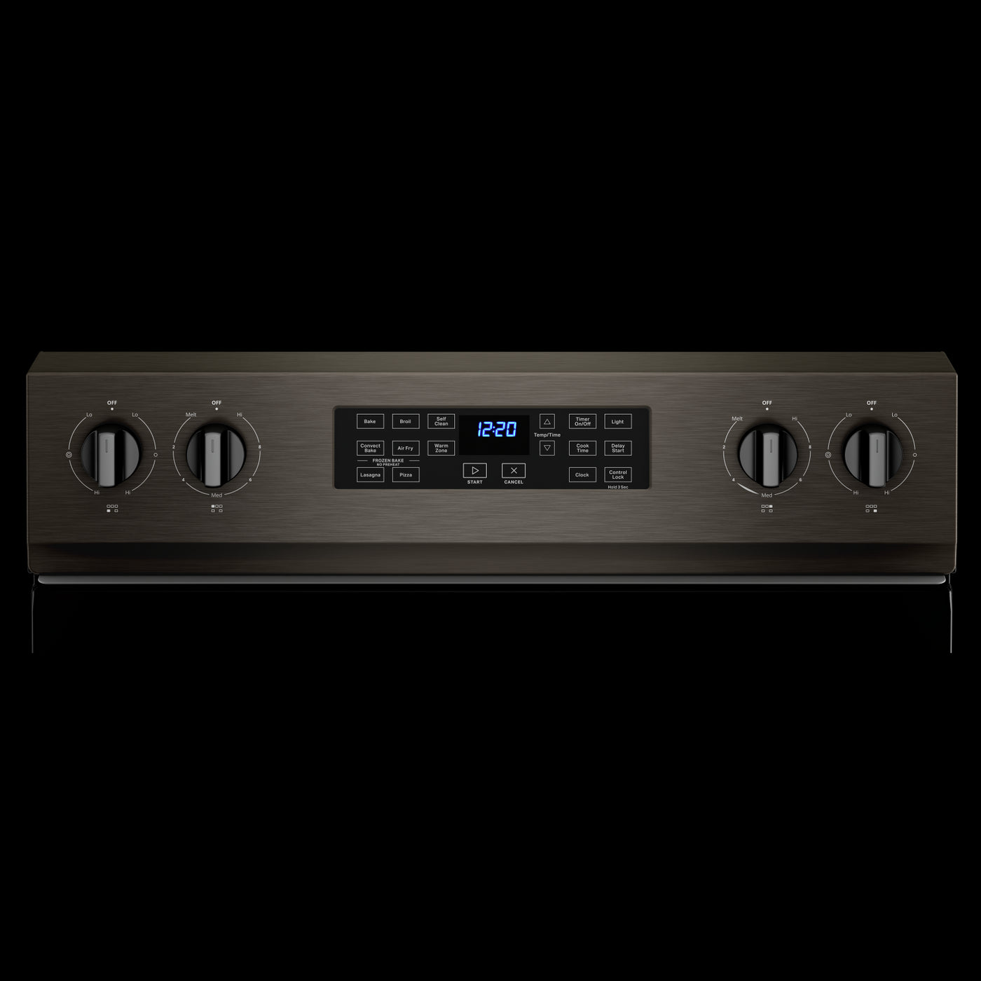 Whirlpool Black Stainless 30" 5-in-1 Range with AirFry (5.3 Cu Ft) - YWFE550S0LV