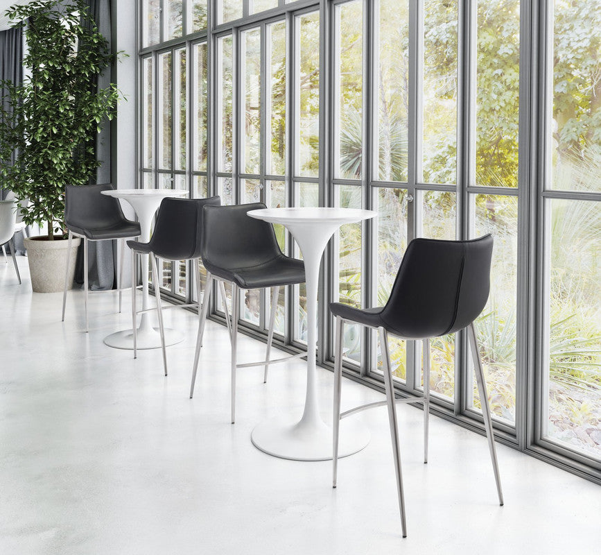 Teglberg Bar Height Stool - Black/Silver - Set of 2