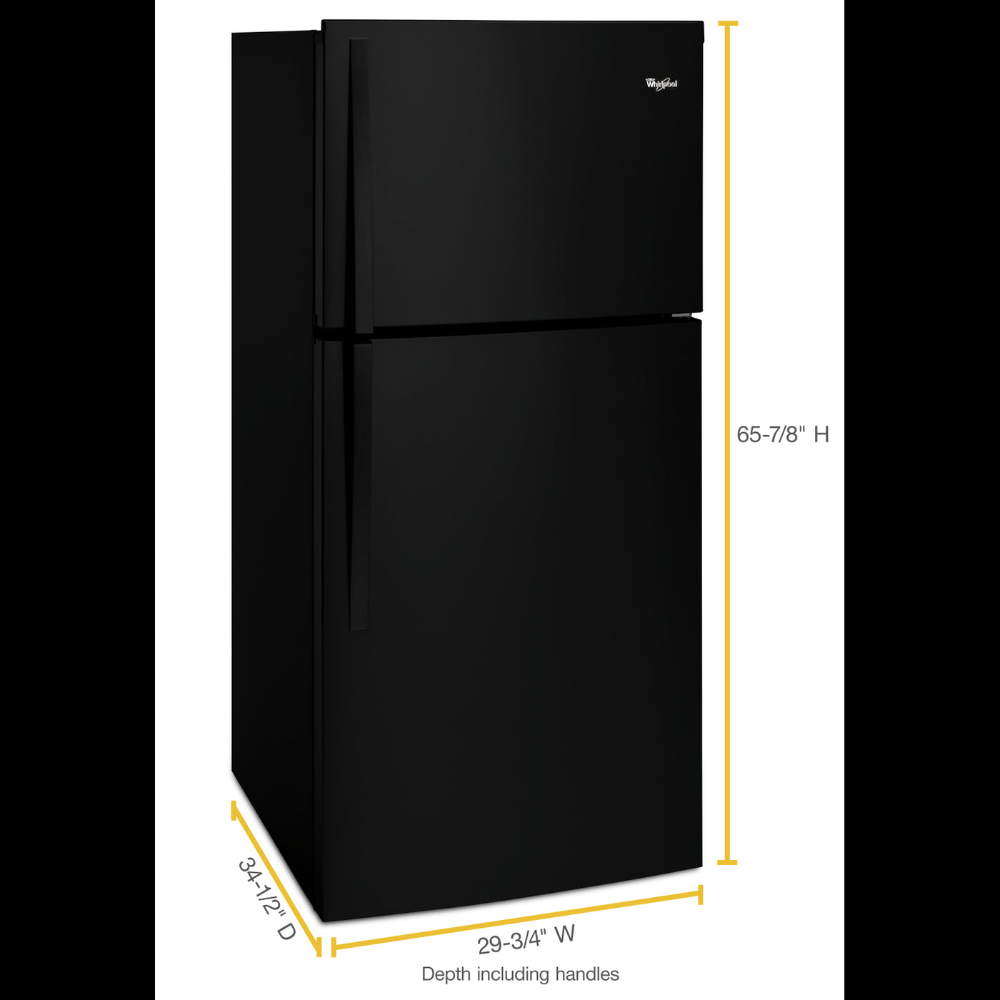 Whirlpool Black Top-Freezer Refrigerator (19.2 Cu. Ft.) - WRT519SZDB