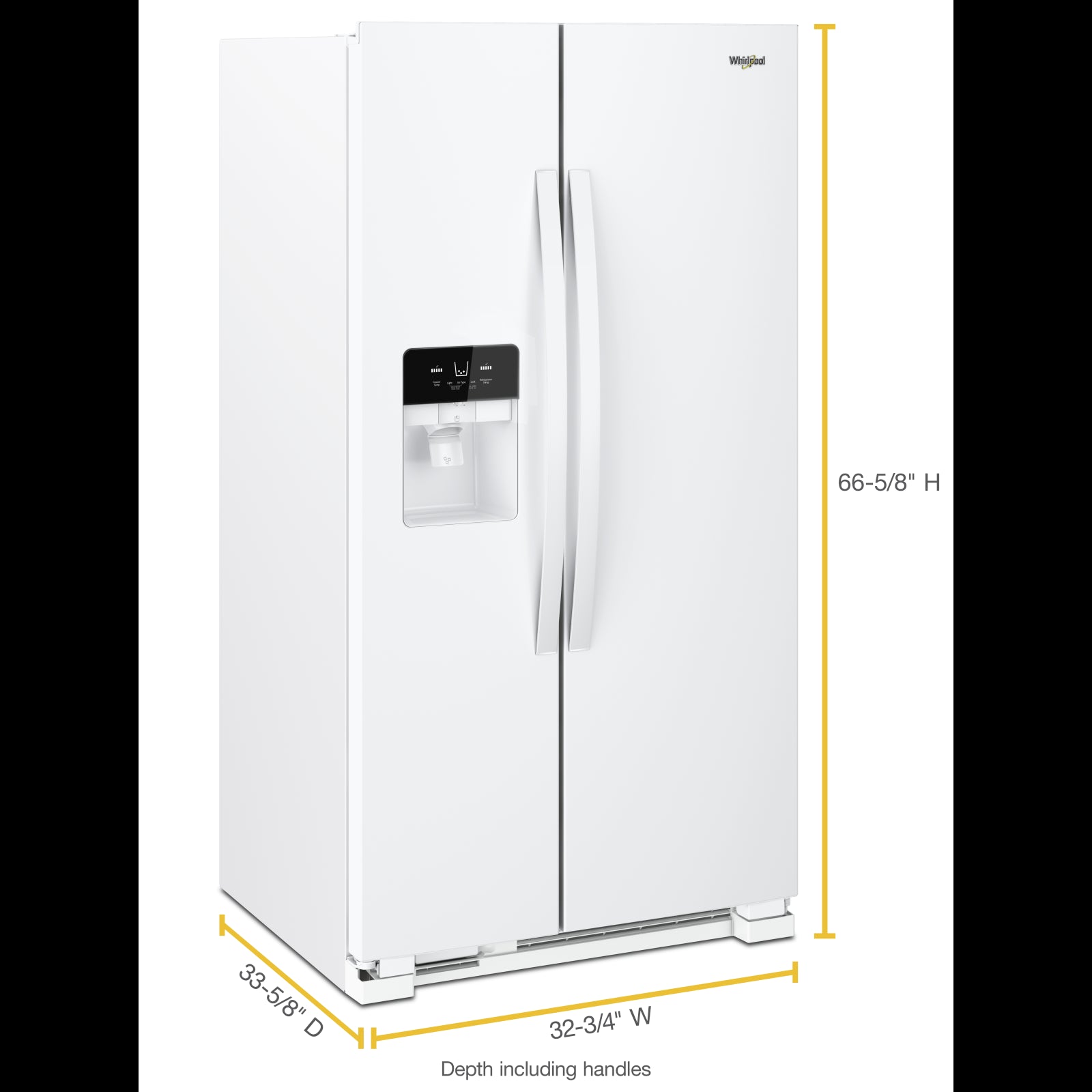 Whirlpool White Side-by-Side Refrigerator (21 Cu. Ft.) - WRS321SDHW