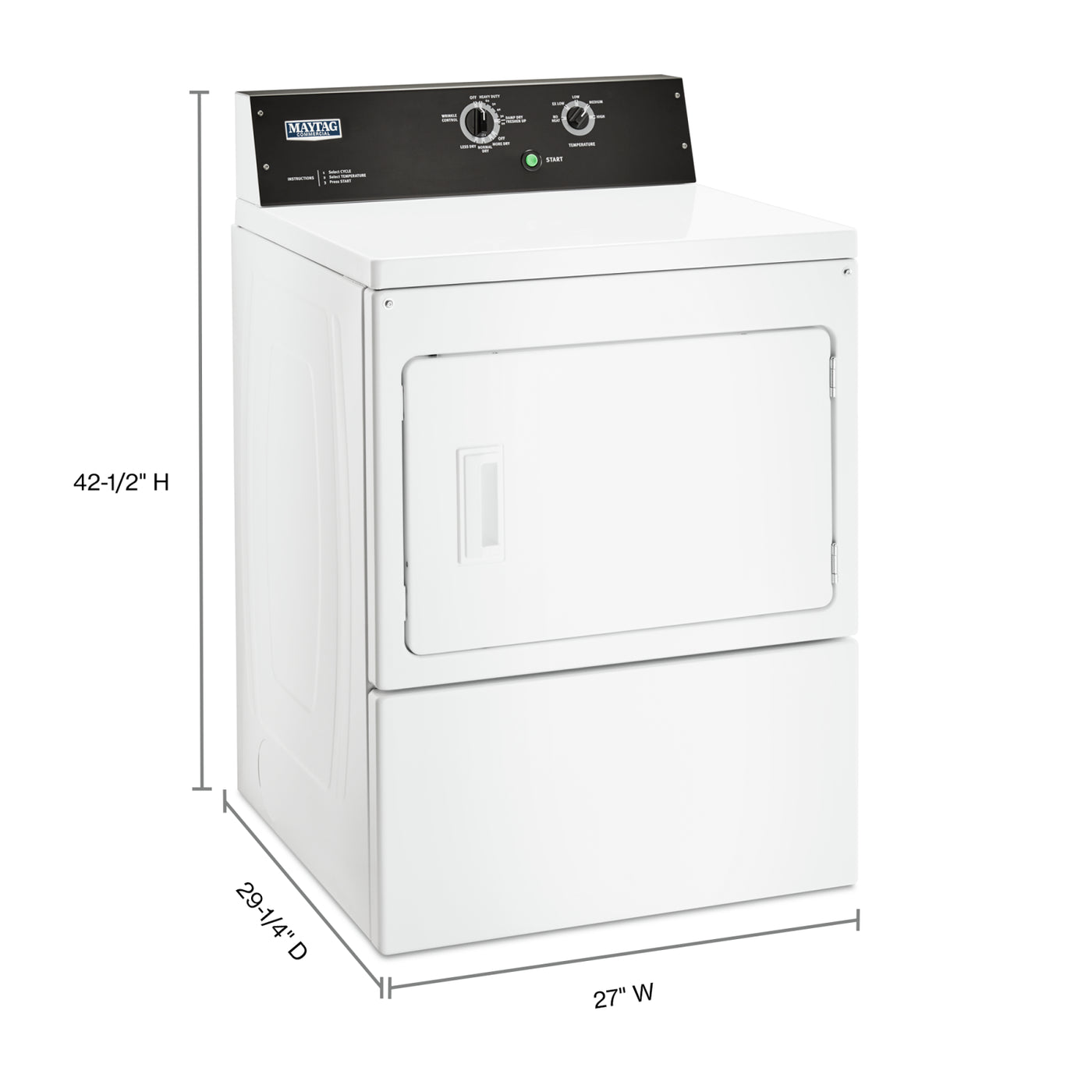 Maytag White Gas Dryer (7.4 Cu. Ft.) - MGDP575GW