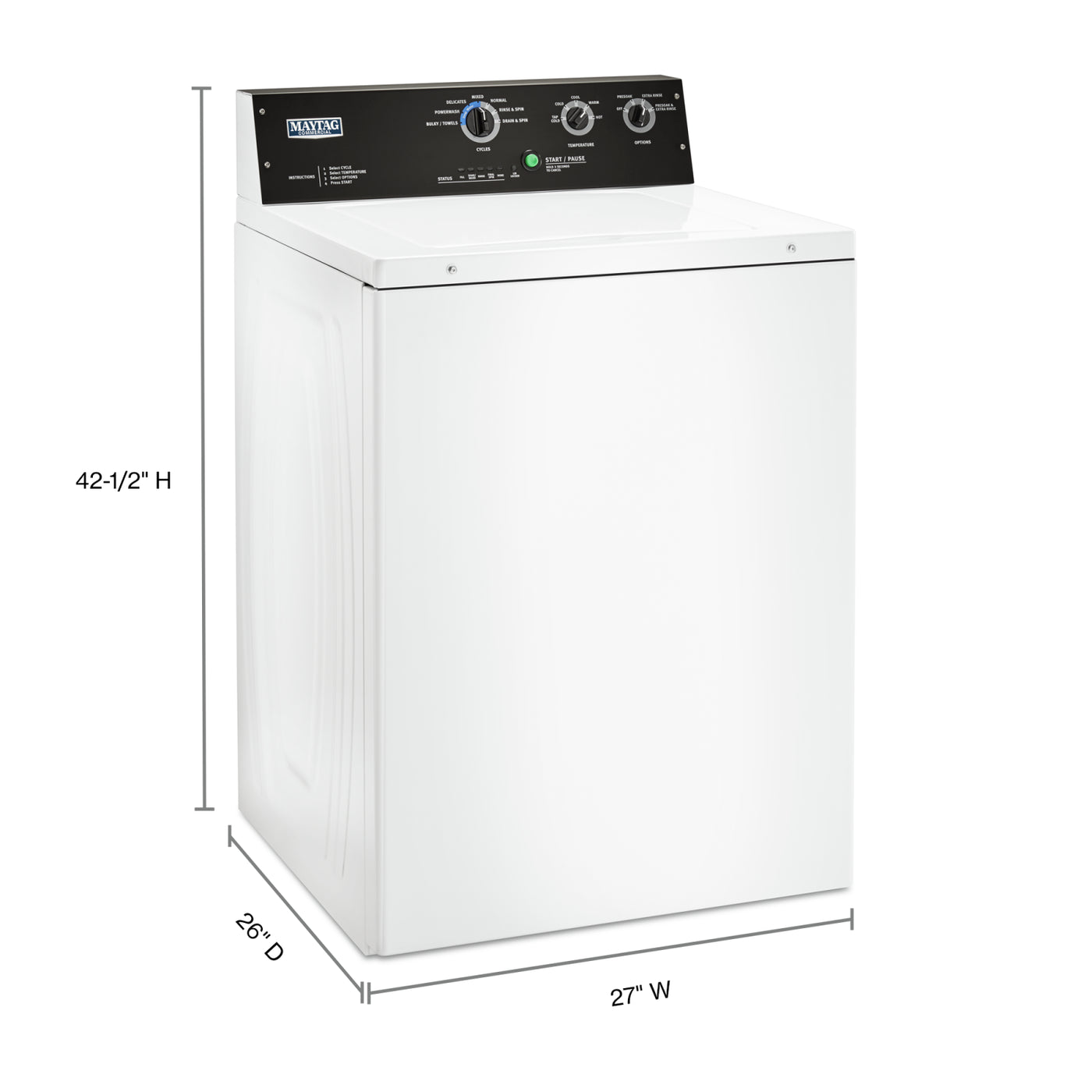 Maytag White Top-Load Washer (4.0 Cu. Ft. IEC) - MVWP575GW
