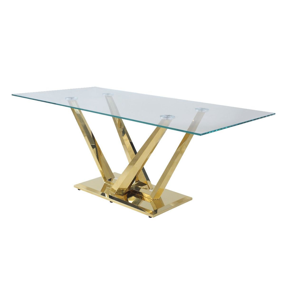 Cayx 79" Glass Dining Table