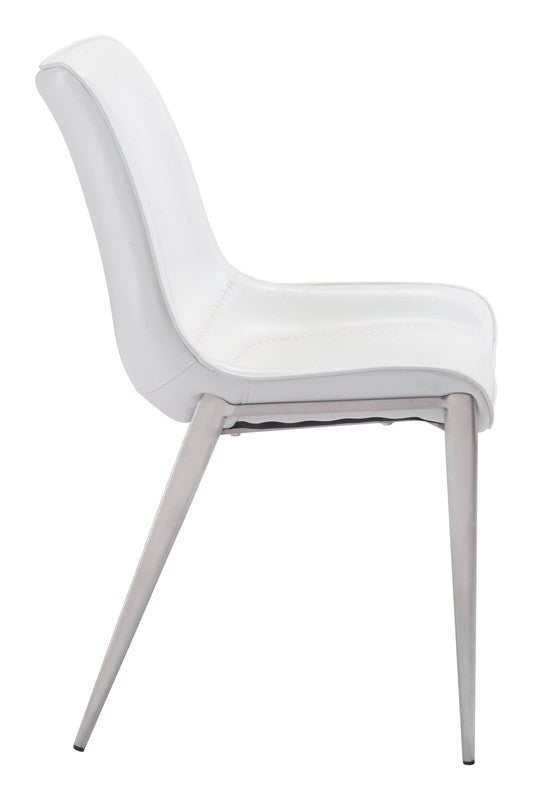 Teglberg Dining Chair - White/Silver - Set of 2