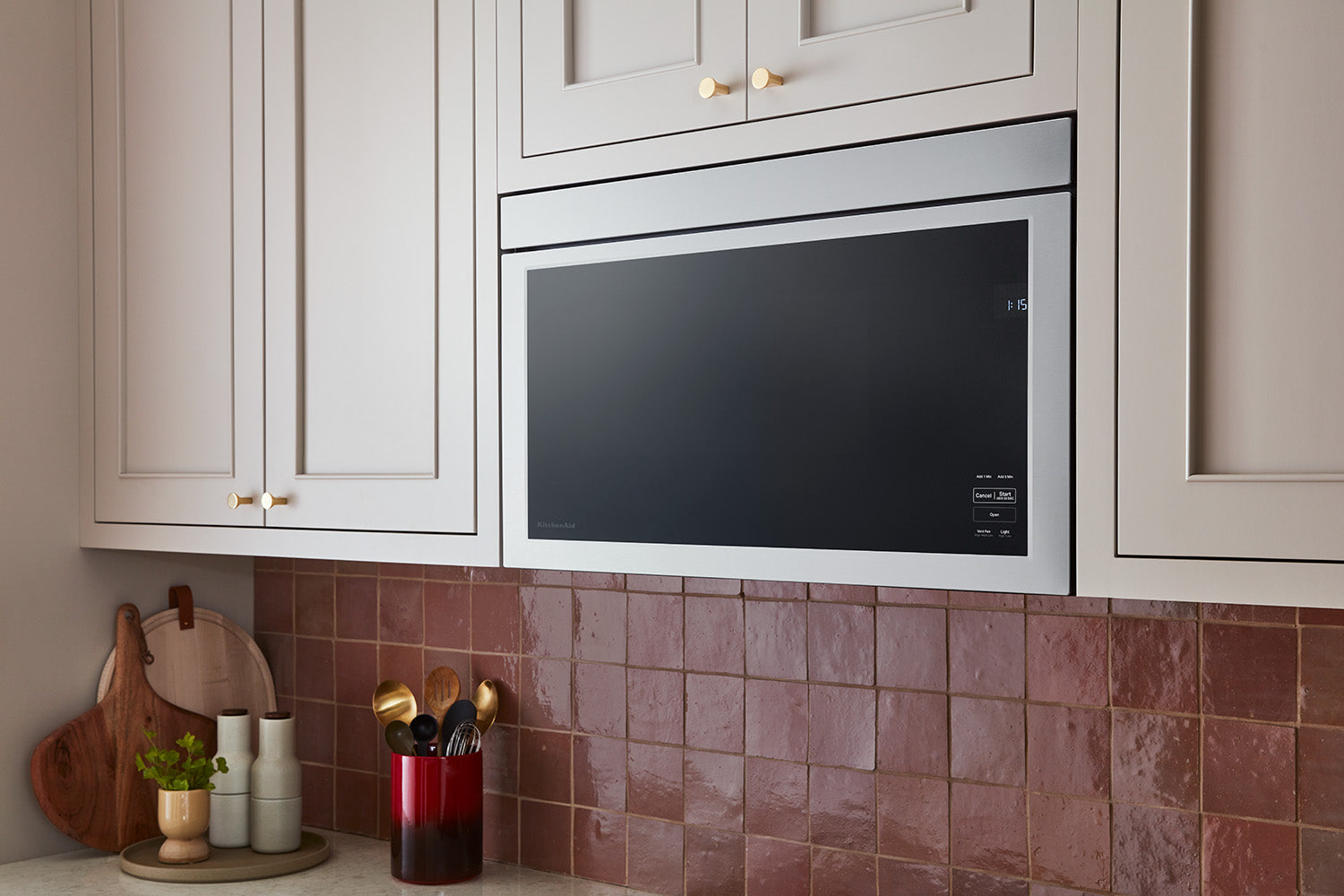 KitchenAid PrintShield Stainless Over-the-Range Microwave (1.10 Cu Ft) - YKMMF330PPS