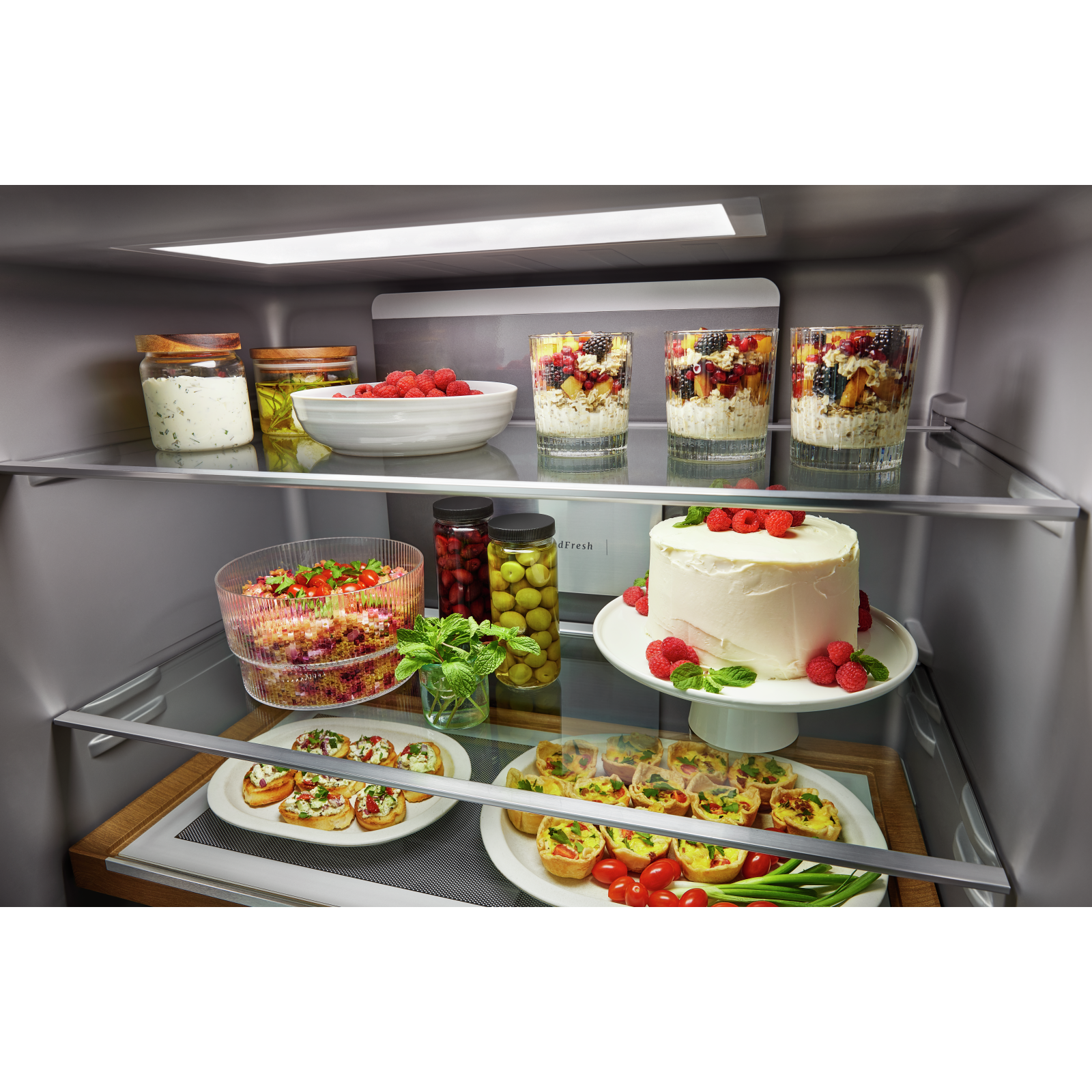 KitchenAid PrintShield™ Stainless Finish 4 Door Refrigerator (19.40 Cu Ft) - KRQC506MPS