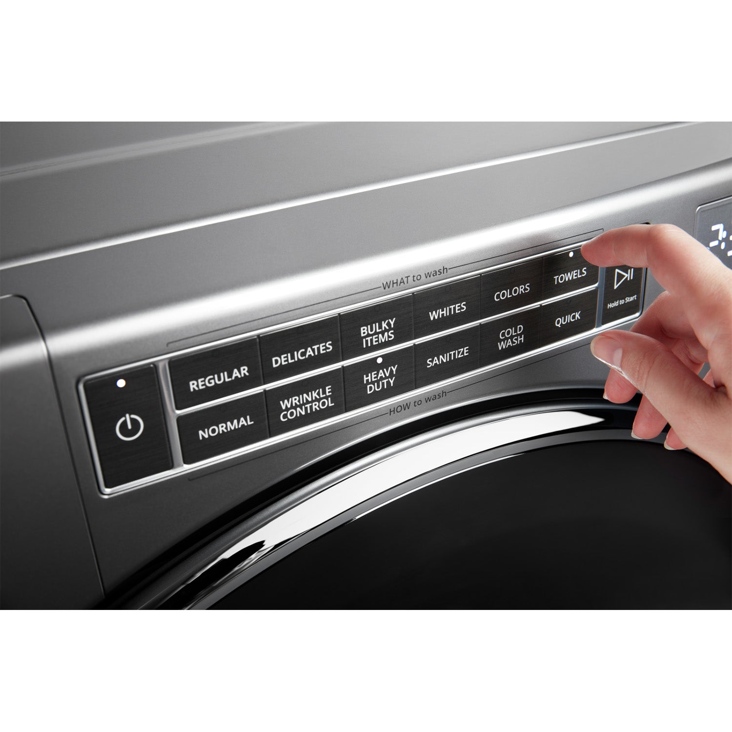 Whirlpool Chrome Shadow Front-Load Washer (5.8 cu. ft.) & Electric Dryer (7.4 cu. ft.) - WFW8620HC/YWED9620HC