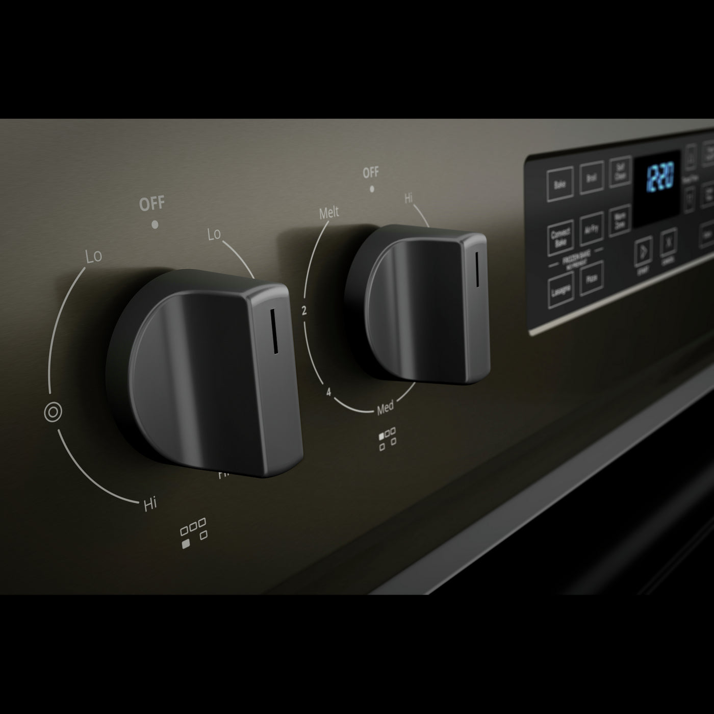 Whirlpool Black Stainless 30" 5-in-1 Range with AirFry (5.3 Cu Ft) - YWFE550S0LV