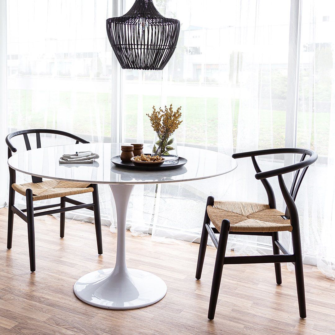 Jessbul Wishbone Dining Chair - Black/Natural