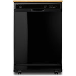 Whirlpool Black Heavy-Duty Portable Dishwasher - WDP370PAHB