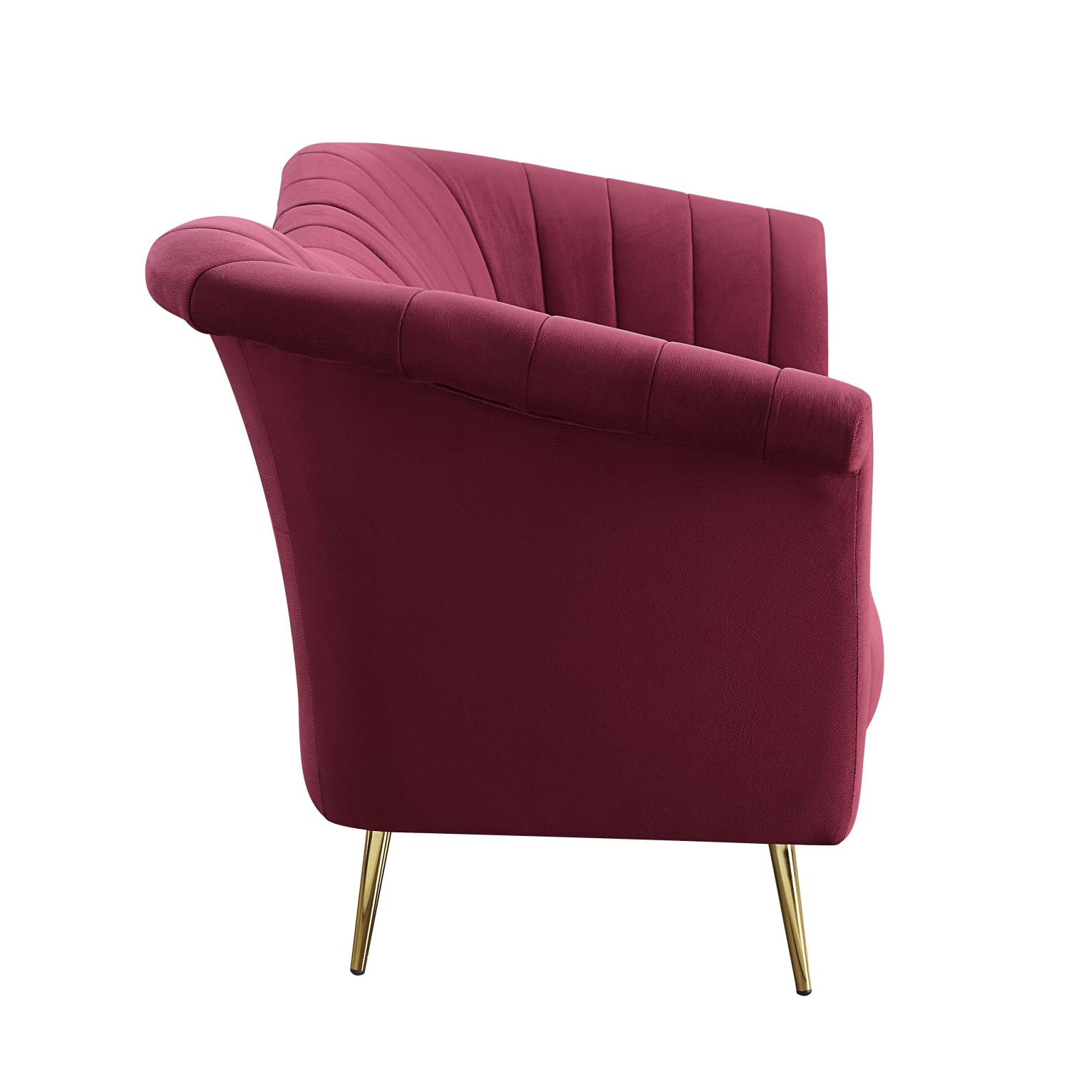 Taby Velvet Sofa - Red