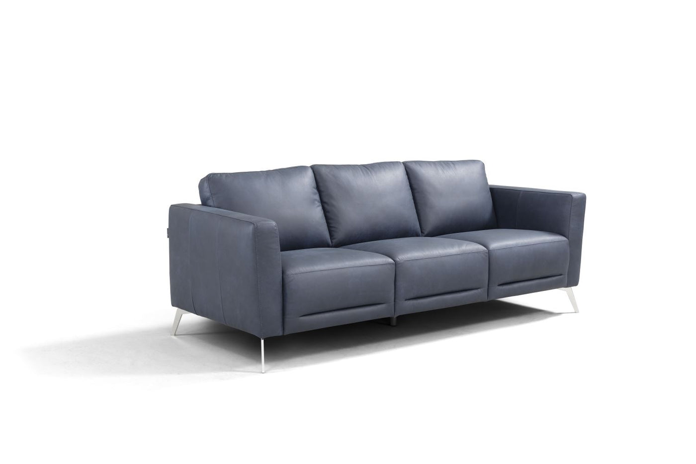 Goillet Italian Leather Sofa - Blue