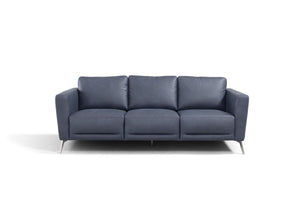 Goillet Italian Leather Sofa - Blue
