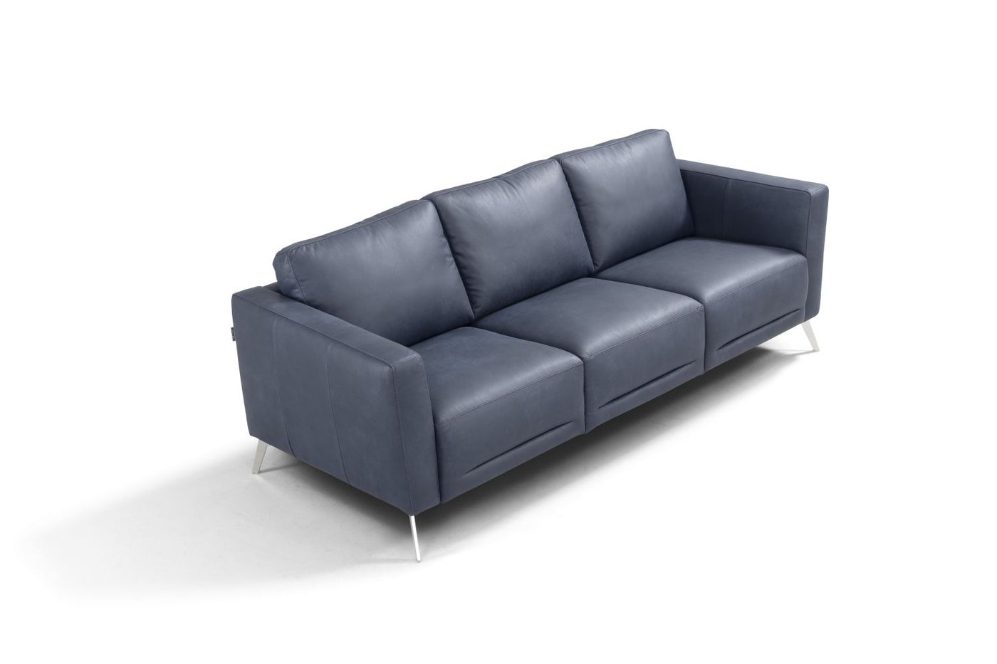 Goillet Italian Leather Sofa - Blue