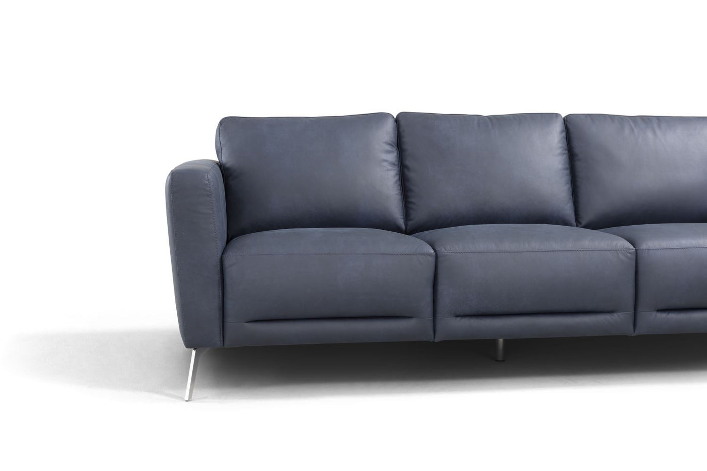 Goillet Italian Leather Sofa - Blue
