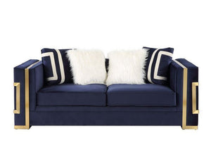 Innri Velvet Loveseat - Blue