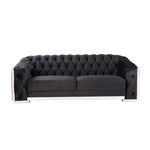 Katla Velvet Sofa - Black
