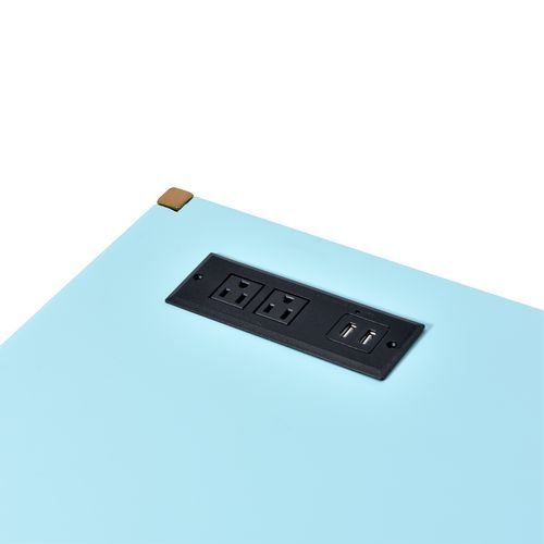 Loher Writing Desk with USB - Baby Blue