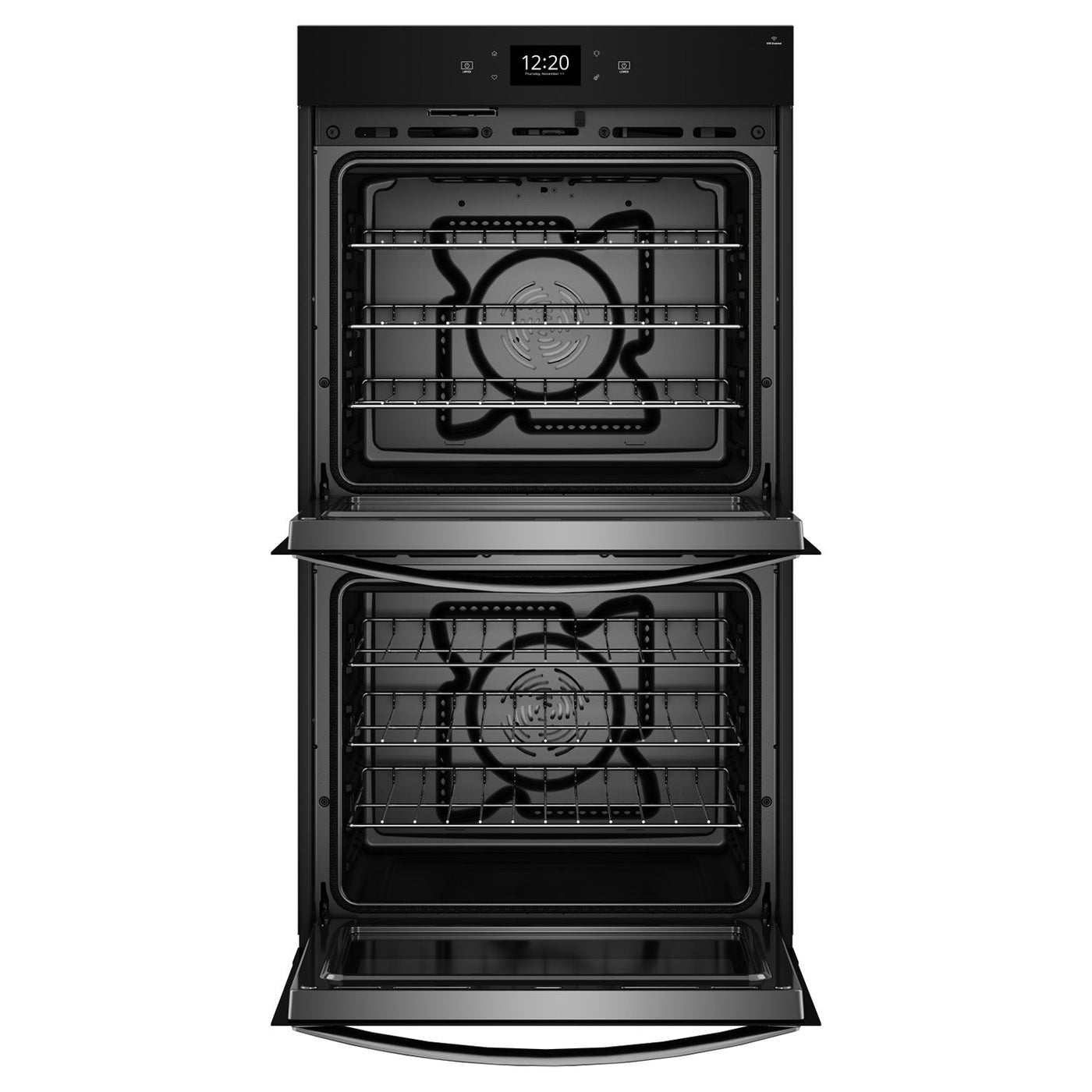 Whirlpool Black Stainless Steel Smart Double Wall Oven with PrintShield™ Finish (10.00 Cu Ft) - WOED7030PV
