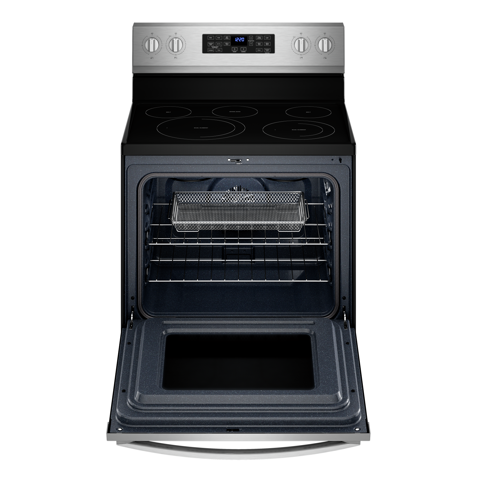 Whirlpool Fingerprint Resistant Stainless Steel 30" 5-in-1 Range with AirFry (5.3 Cu Ft) - YWFE550S0LZ
