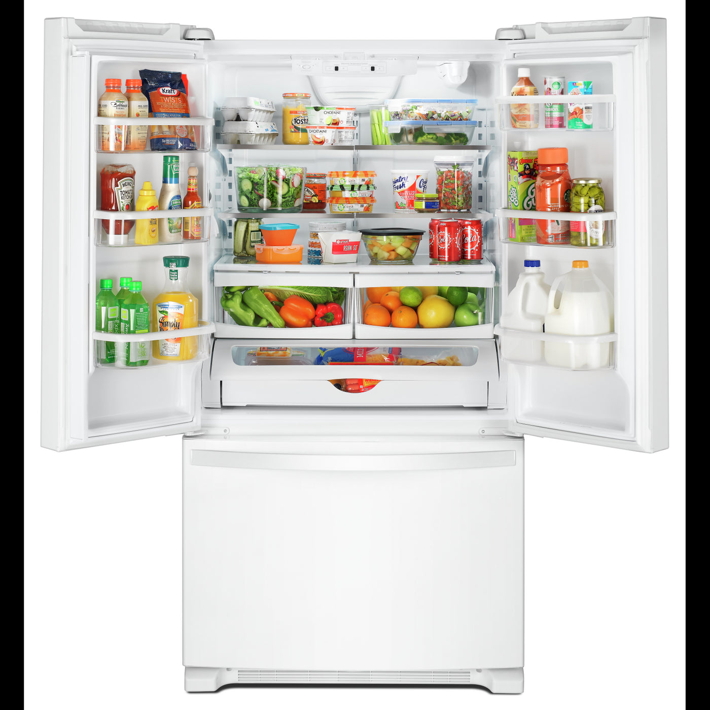 Whirlpool White Counter-Depth French Door Refrigerator (20 Cu. Ft.) - WRF540CWHW