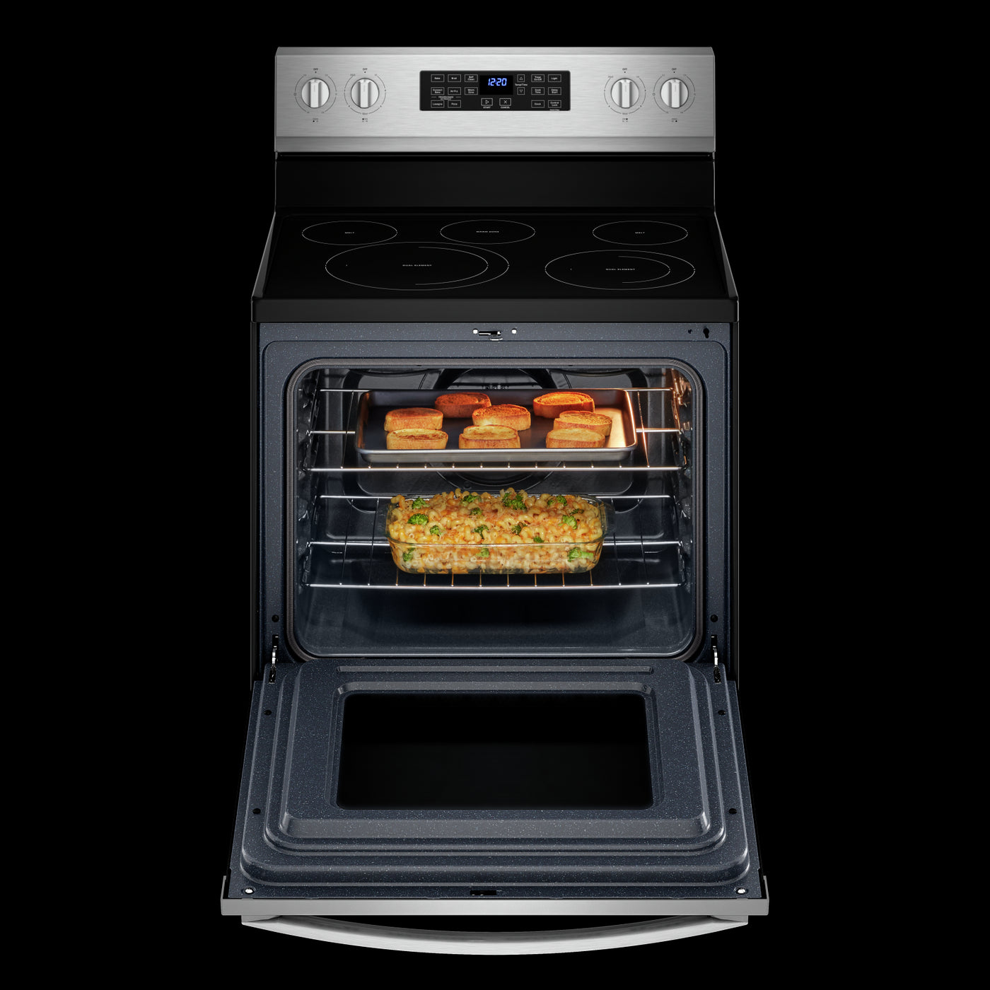 Whirlpool Fingerprint Resistant Stainless Steel 30" 5-in-1 Range with AirFry (5.3 Cu Ft) - YWFE550S0LZ