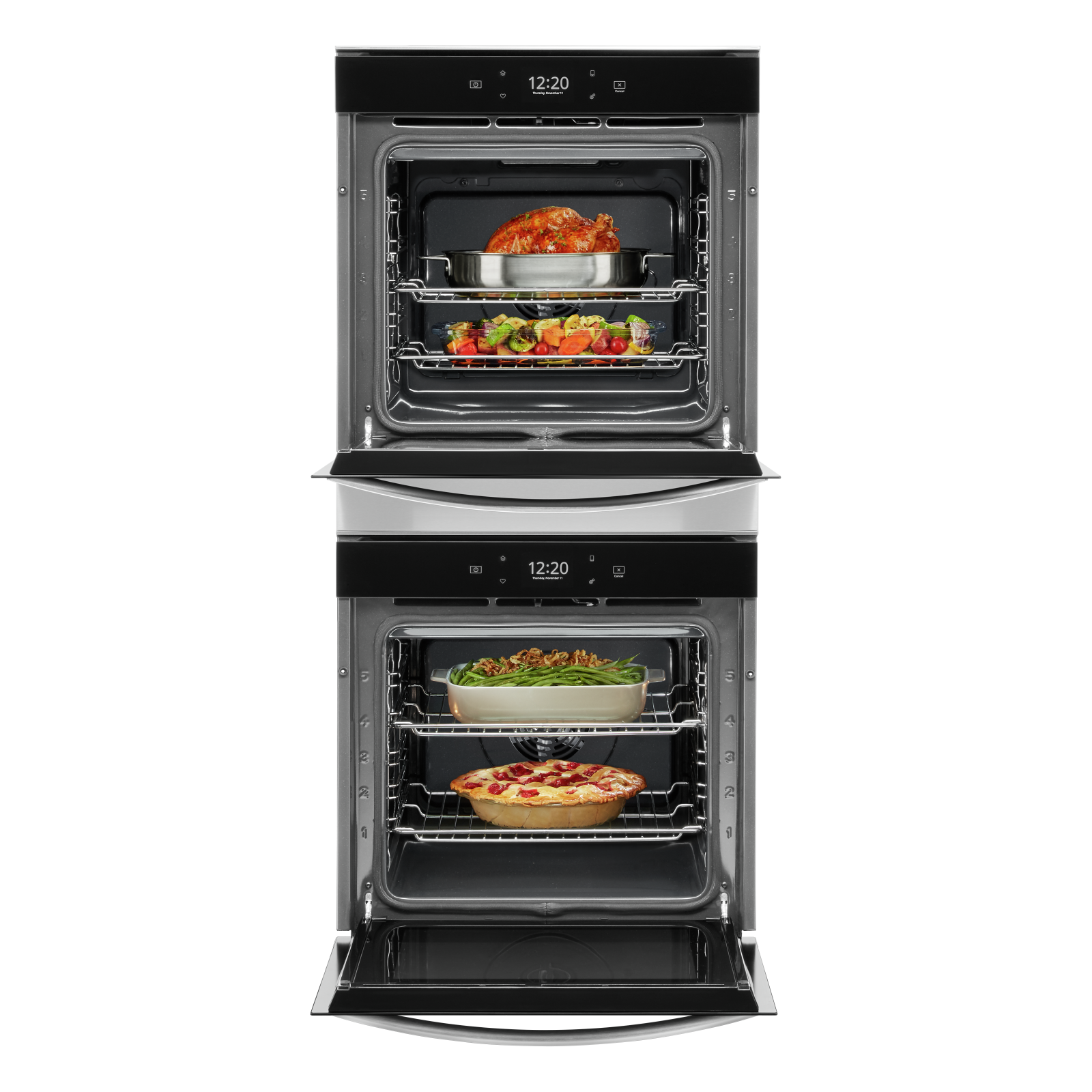 Whirlpool Fingerprint Resistant Stainless Steel 24" Smart Double Wall Oven (5.80 Cu. Ft) - WOD52ES4MZ