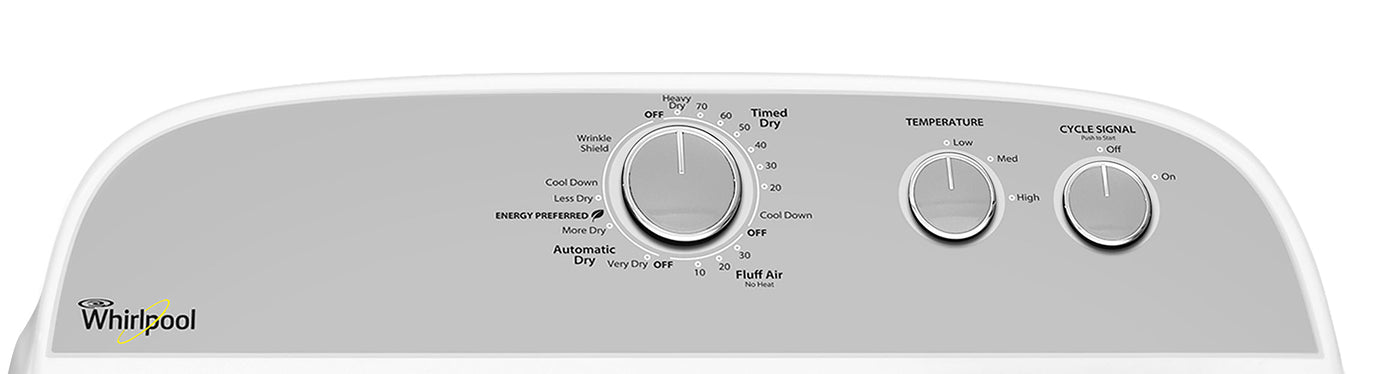 Whirlpool White Top Load Washer (4.4 Cu Ft) & White Electric Dryer (7.0 Cu.Ft.) - WTW4957PW/YWED4815EW