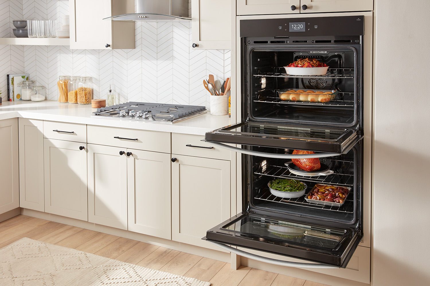 Whirlpool Fingerprint Resistant Stainless Steel Double Wall Oven (10.00 Cu Ft) - WOED7030PZ