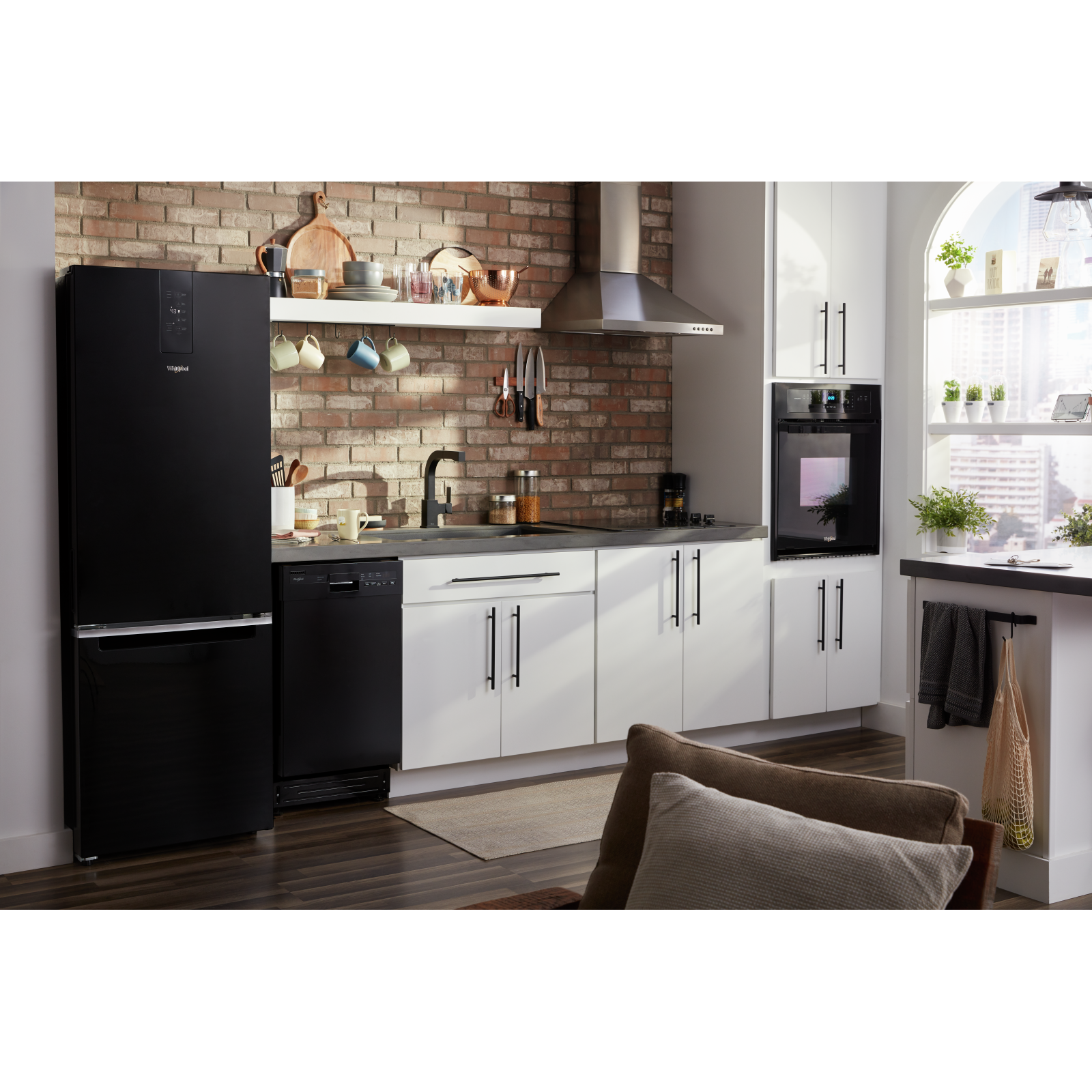 Whirlpool Black 24" Bottom Mount Refrigerator (12.9 Cu.Ft) - WRB533CZJB