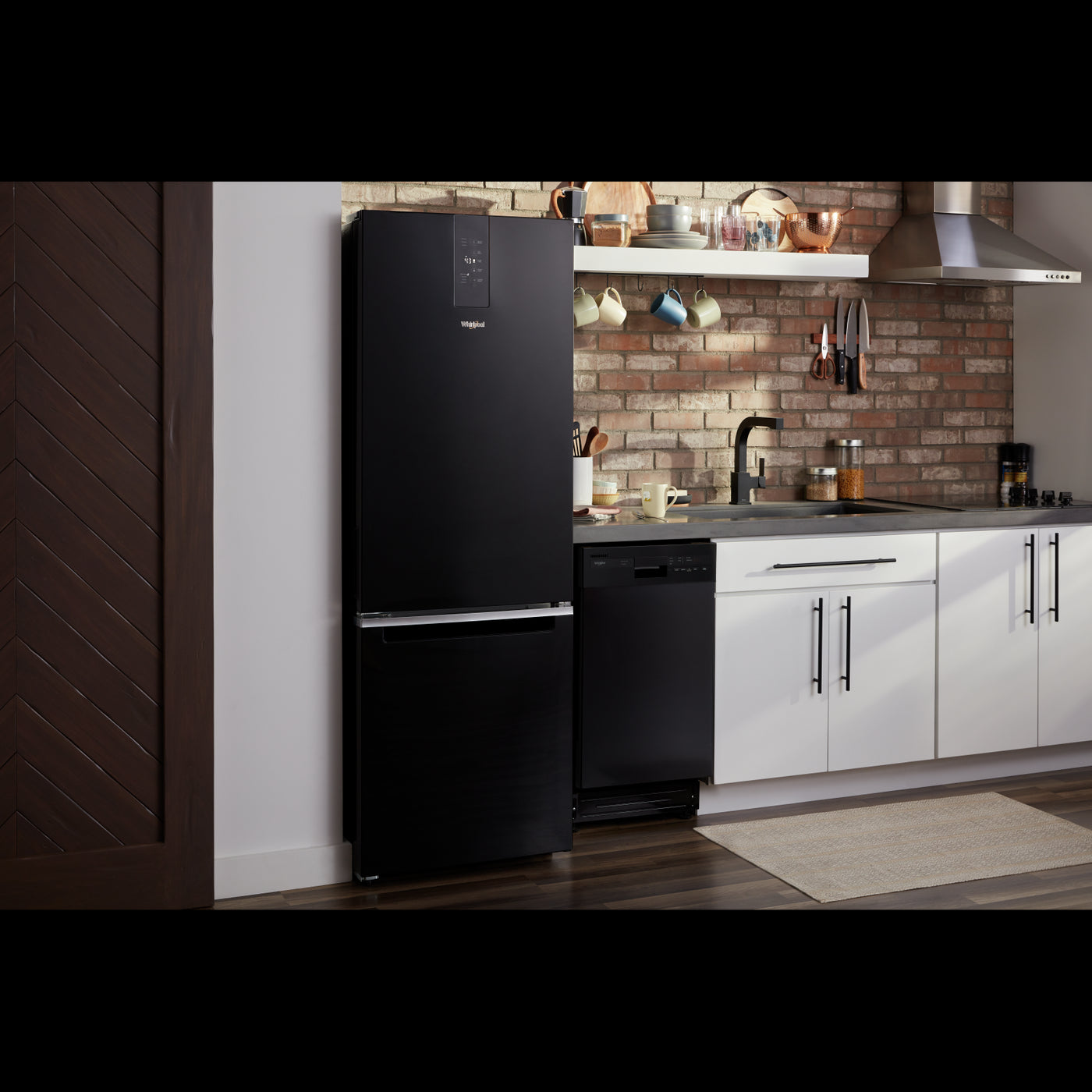 Whirlpool Black 24" Bottom Mount Refrigerator (12.9 Cu.Ft) - WRB533CZJB