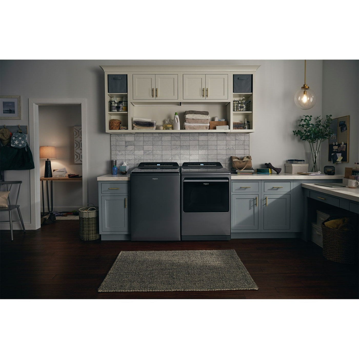 Whirlpool Chrome Shadow Top-Load Washer (6.1 cu. ft.) & Smart Gas Dryer (7.4 cu. ft.) - WTW7120HC/WGD7120HC