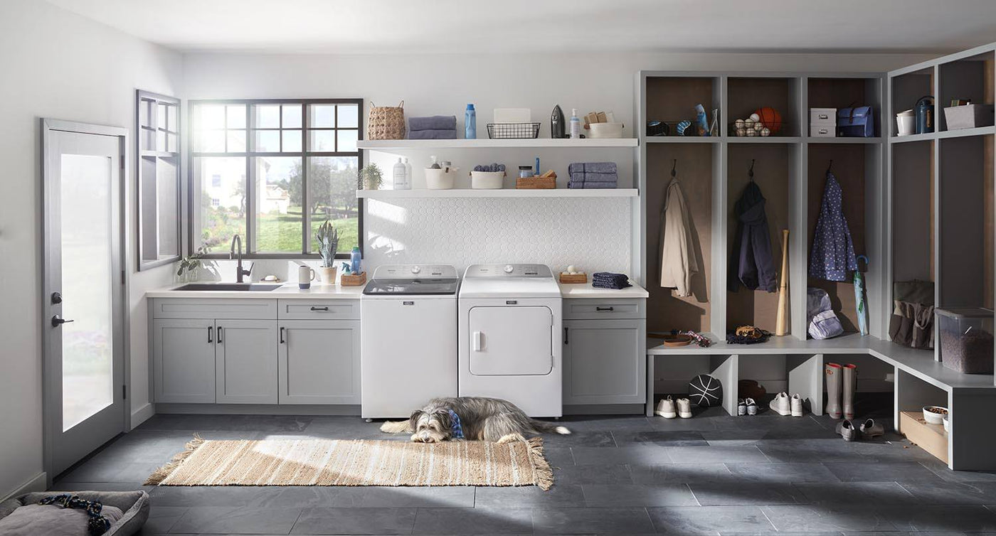 Maytag White Top-Load Washer (5.4 cu. ft.) & Electric Dryer (7.0 cu. ft.) - MVW6500MW/YMED6500MW