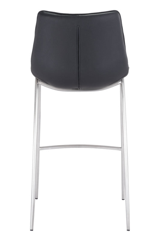 Teglberg Bar Height Stool - Black/Silver - Set of 2
