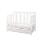Emery Convertible Slat Crib with Toddler Rail - White