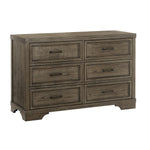 Foundry 6 Drawer Dresser - Brushed Pewter