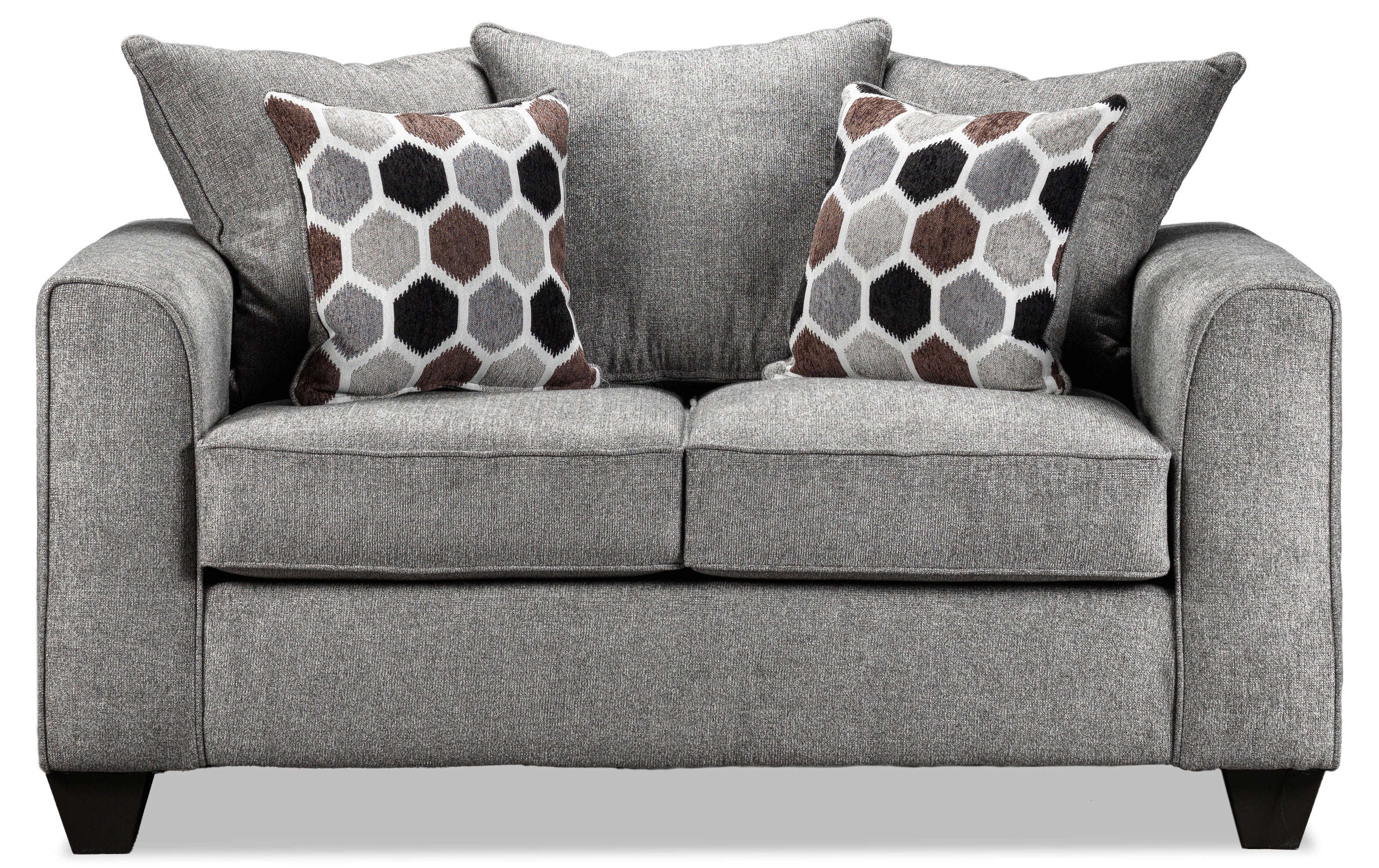 Elio Sofa and Loveseat Set - Platinum
