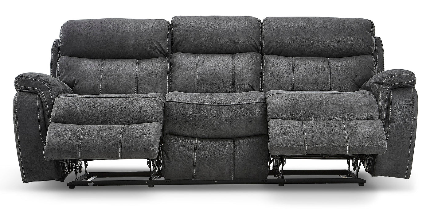 Morrow II Reclining Sofa and Glider Recliner Set - Grey