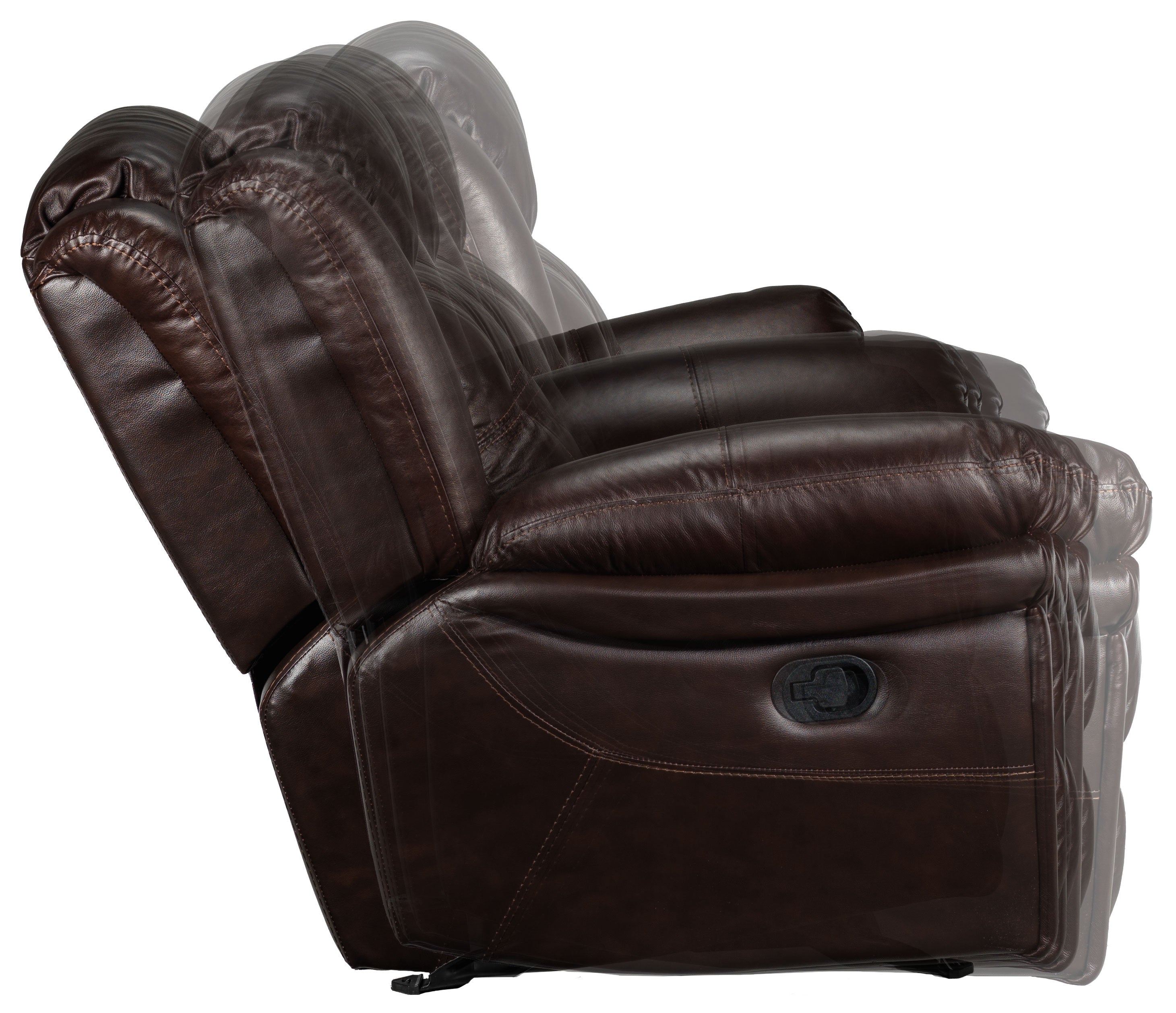 Cooper Reclining Leather Sofa and Recliner Set - Brown