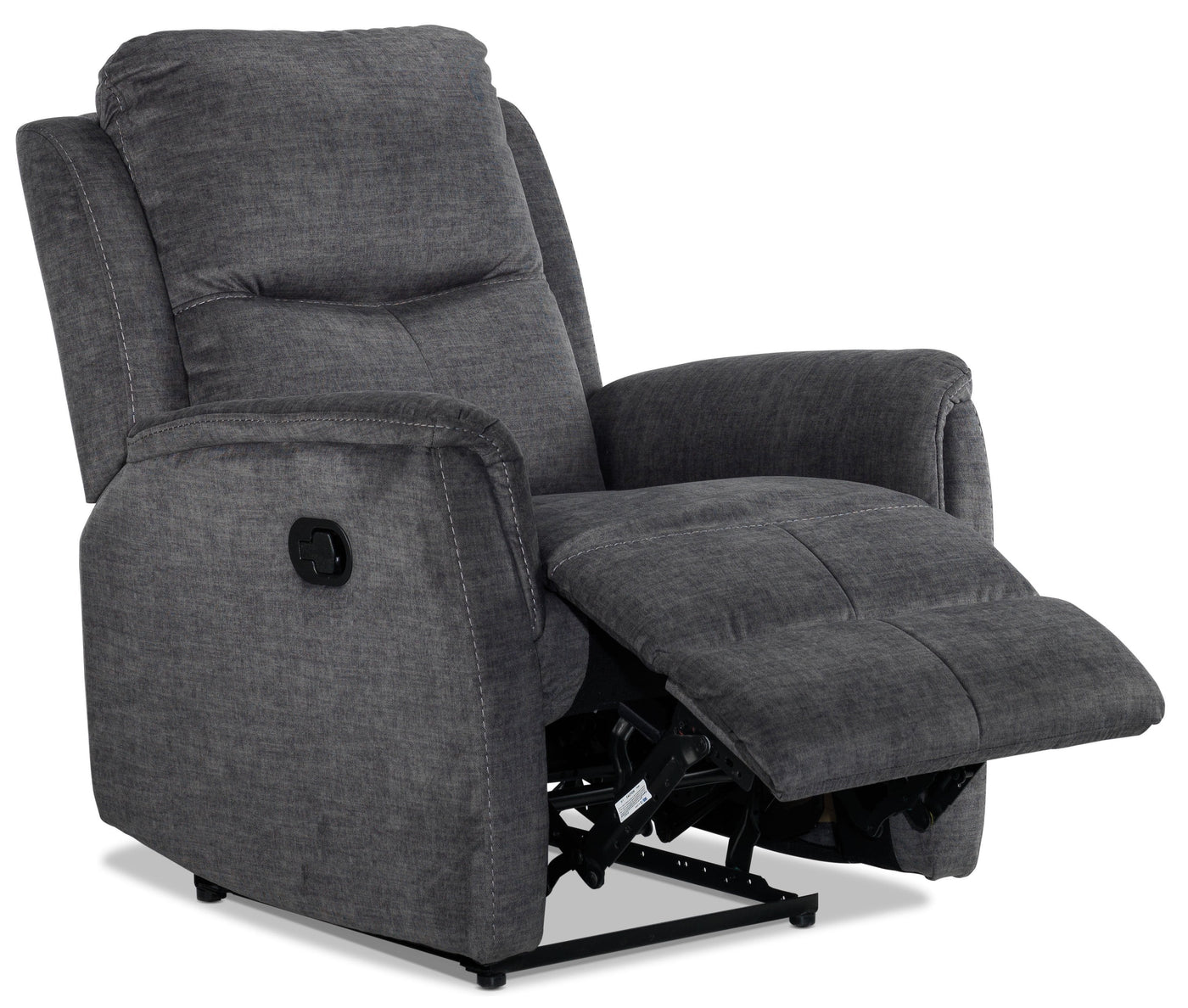 Grayson Reclining Sofa and Recliner Set - Charcoal