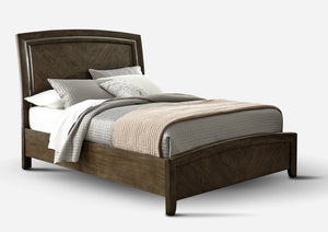 Aberdeen Sleigh Panel Queen Bed - Barista Oak