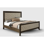 Aberdeen Upholstered Queen Bed - Barista Oak & Cream