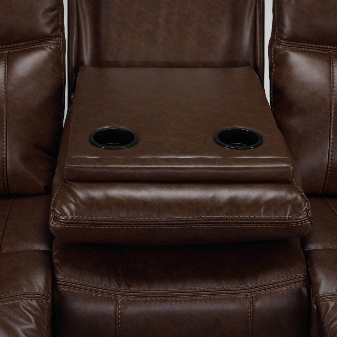 Scorpio Reclining Sofa and Glider Recliner - Whiskey Brown