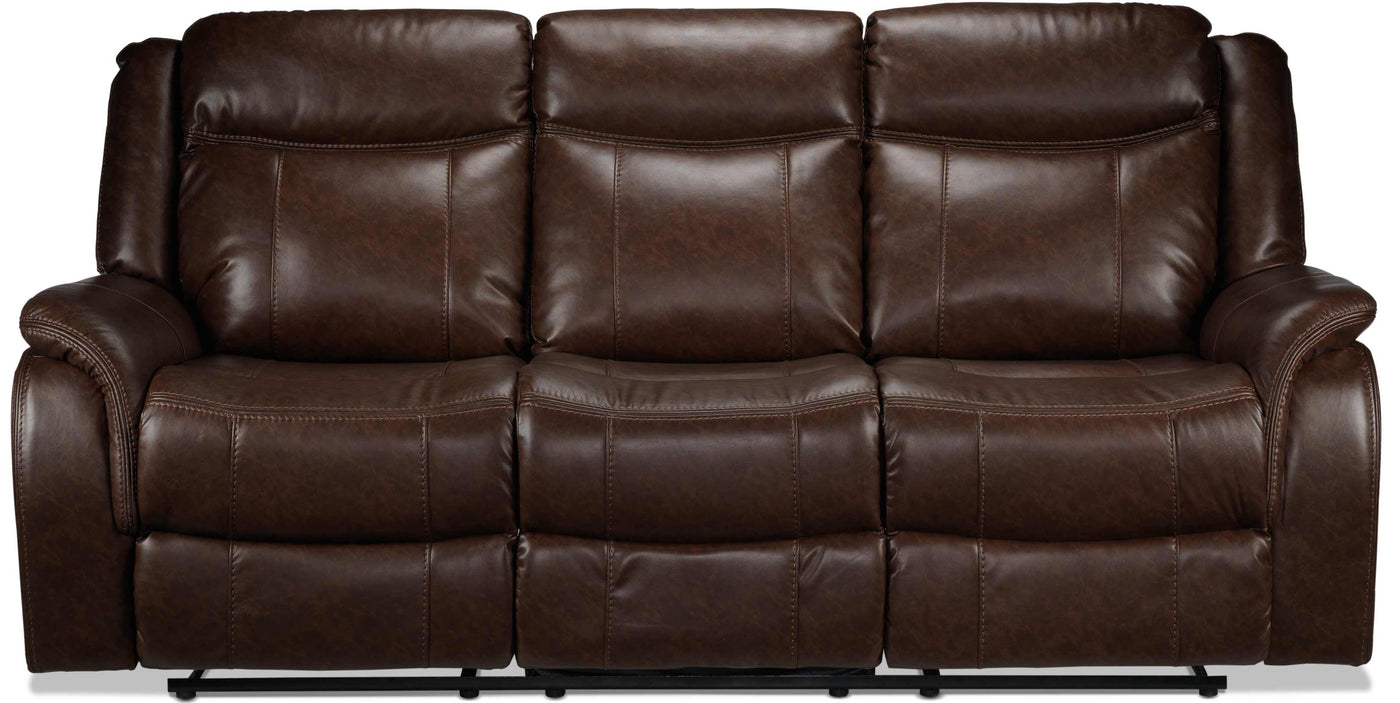 Scorpio Reclining Sofa and Reclining Loveseat - Whiskey Brown