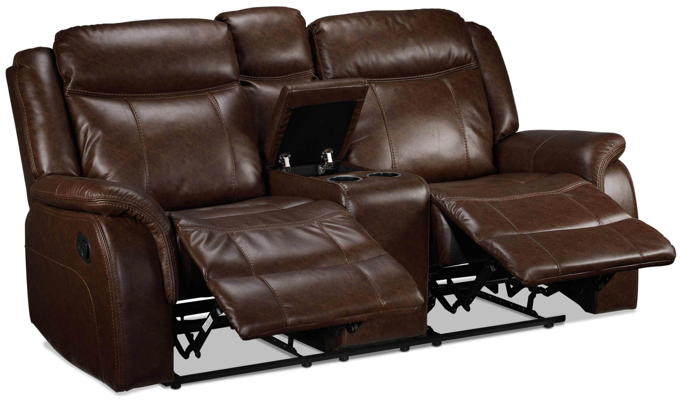 Scorpio Reclining Sofa and Reclining Loveseat - Whiskey Brown